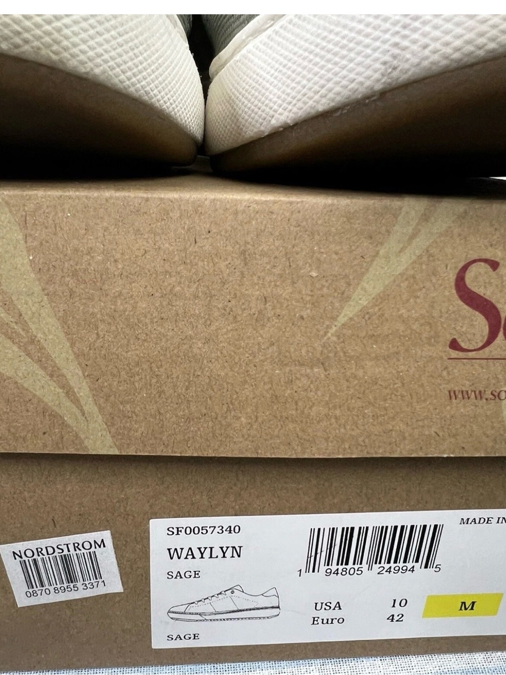Sofft Women's Wayln Sneaker Knit Low-Top Sage Green Size 10 Box - Picture 14 of 15